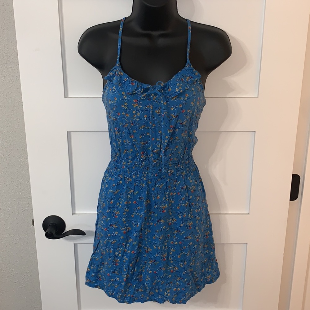 Floral Print Racerback Summer Dress Small